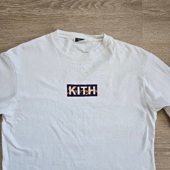 Kith Los Angeles Box Logo Long Sleeve Tee XS 100% Cotton Rare Deadstock Lakers - Picture 9 of 16